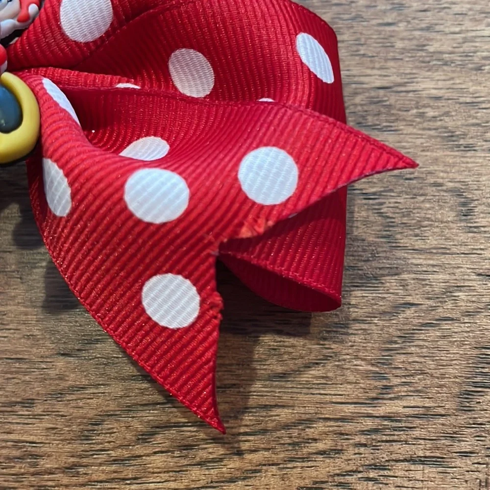 Girls Minnie Mouse Polka Dots Hair Bow - Clip